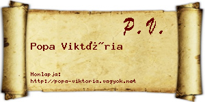 Popa Viktória névjegykártya