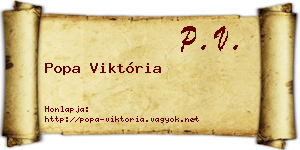 Popa Viktória névjegykártya